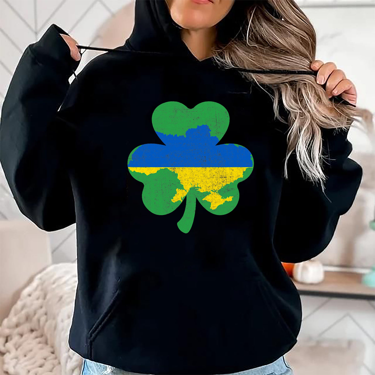 Patrick Day Shirts for Family, Funny Patrick Day shirts, st patrick's day Unisex T-Shirt/Hoodie/Sweatshirt HLT00 - Irish Shamrock Good Luck Ukrainians Ukraine Map Patrick Day T-Shirt