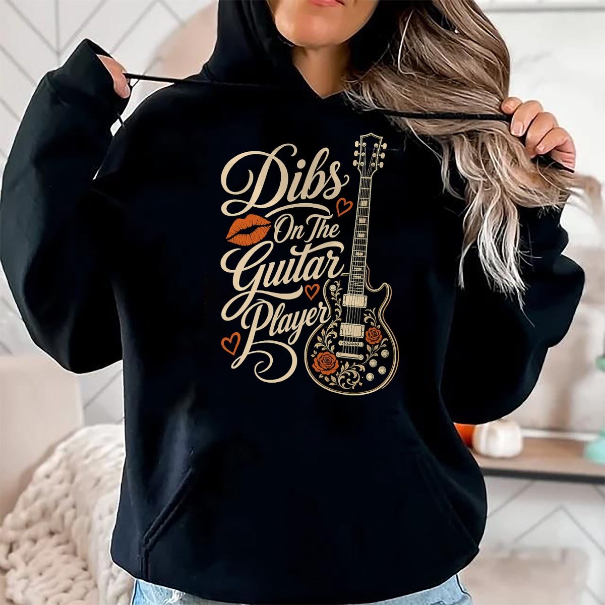 Guitar Lover Shirt, Funny Guitar UnisexT-Shirt/Hoodie/Sweatshirt HLT00 - Guitar Dibs On The Guitar Player Vintage Guitarist Gift T-Shirt