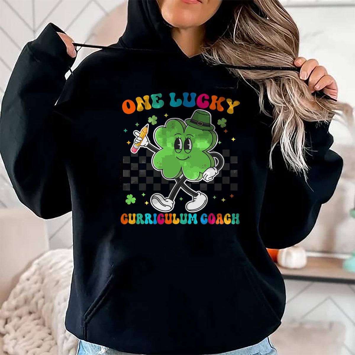 Patrick Day Shirts for Family, Funny Patrick Day shirts, st patrick's day Unisex T-Shirt/Hoodie/Sweatshirt HLT00 - Vintage One Lucky Curriculum Coach St Patrick Day School T-Shirt