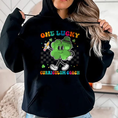 Patrick Day Shirts for Family, Funny Patrick Day shirts, st patrick's day Unisex T-Shirt/Hoodie/Sweatshirt HLT00 - Vintage One Lucky Curriculum Coach St Patrick Day School T-Shirt