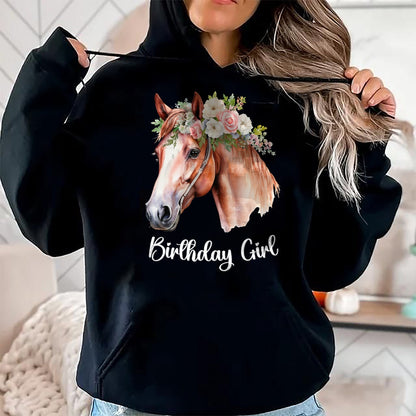Best Horse Lover Shirt , Funny Horse UnisexT-Shirt/Hoodie/Sweatshirt HLT00 - Horse Birthday Girl Party Outfit Pony Daughter Granddaughter T-Shirt
