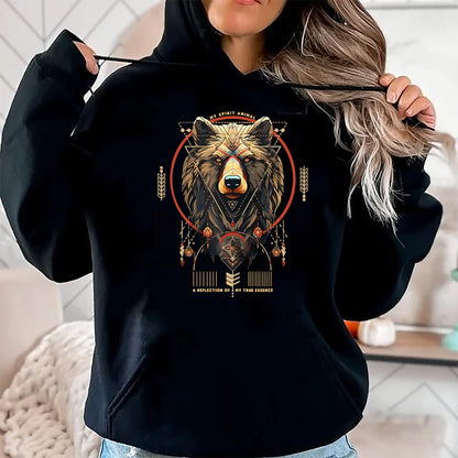 Native American T-Shirts, Vintage Native American Unisex T-Shirt/Hoodie/Sweatshirt HLT00 - Bear Native American Mountain Forest Wildlife Bears Lover