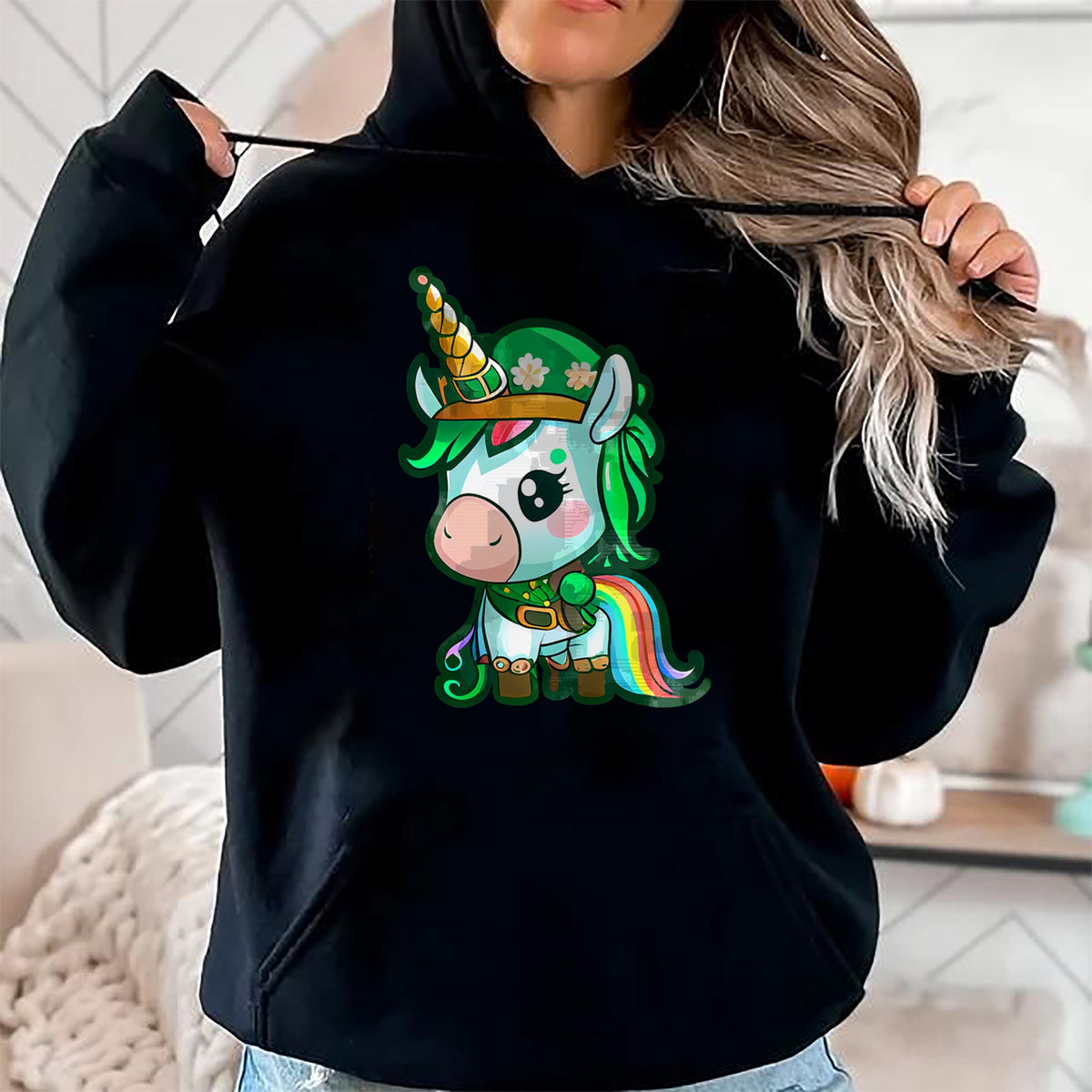 Patrick Day Shirts for Family, Funny Patrick Day shirts, st patrick's day Unisex T-Shirt/Hoodie/Sweatshirt HLT00 - Cute Unicorn Leprecorn St Patrick Day Lucky Irish Girls Kids T-Shirt