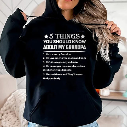 Best Grandpa Shirt, Proud Grandpa Unisex T-Shirt/Hoodie/Sweatshirt HLT00 - 5 Things You Know About My Grandpa He Is My Grandpa T-Shirt