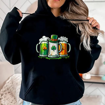 Patrick Day Shirts for Family, Funny Patrick Day shirts, st patrick's day Unisex T-Shirt/Hoodie/Sweatshirt HLT00 - St. Patrick Day Irish Ireland Flag Green Beer Lover T-Shirt
