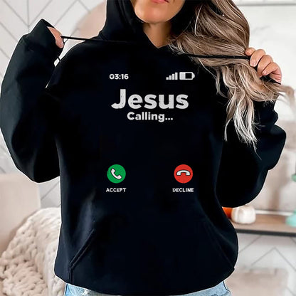 Christian Tee, Christian Faith Unisex T-Shirt/Hoodie/Sweatshirt HLT00 - Jesus Calling God Christ Faith Religious Christian Gift T-Shirt