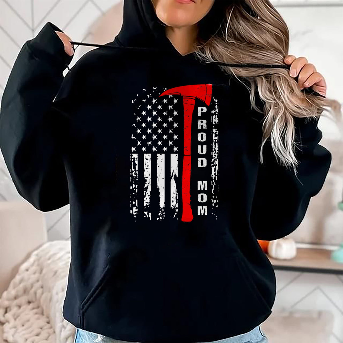 Gift for Mom Shirt, Funny Mom Unisex T-Shirt/Hoodie/Sweatshirt HLT00 - Football Mom My Heart is on That Field Loud And Proud Women T-Shirt
