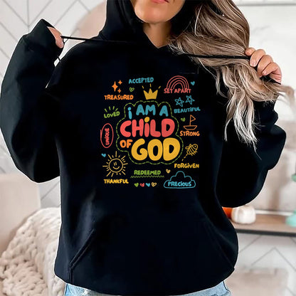 Christian Tee, Christian Faith Unisex T-Shirt/Hoodie/Sweatshirt HLT00 - I am a Child of God Christian Retro Jesus Faith Design Gifts T-Shirt