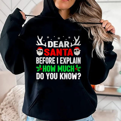 Funny Christmas Kids Adults Dear Santa I Can Explain T-Shirt - Christmas Unisex T-Shirt/Hoodie/Sweatshirt - HNDS00
