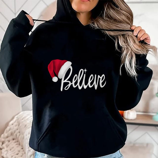 Christmas Long Sleeve T-Shirt - Believe in Santa Claus Shirt - Christmas Unisex T-Shirt/Hoodie/Sweatshirt - HNDS00