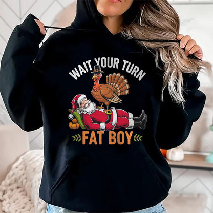 Funny Thanksgiving Christmas Turkey vs Santa for Men Women T-Shirt - Christmas Unisex T-Shirt/Hoodie/Sweatshirt - HNDS00