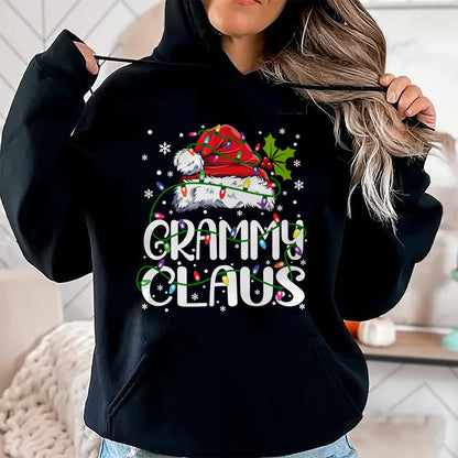 Grammy Claus Shirt Christmas Lights Pajama Family Matching Long Sleeve T-Shirt - Christmas Unisex T-Shirt/Hoodie/Sweatshirt - HNDS00