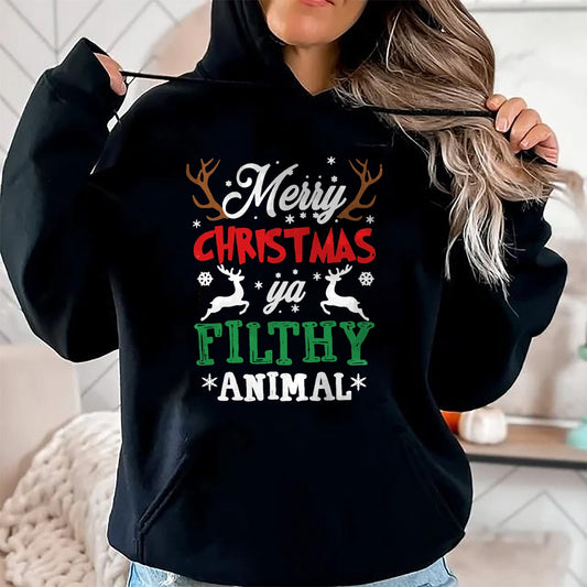 Merry Christmas Animal Filthy Ya Xmas Pajama T-Shirt - Christmas Unisex T-Shirt/Hoodie/Sweatshirt - HNDS00