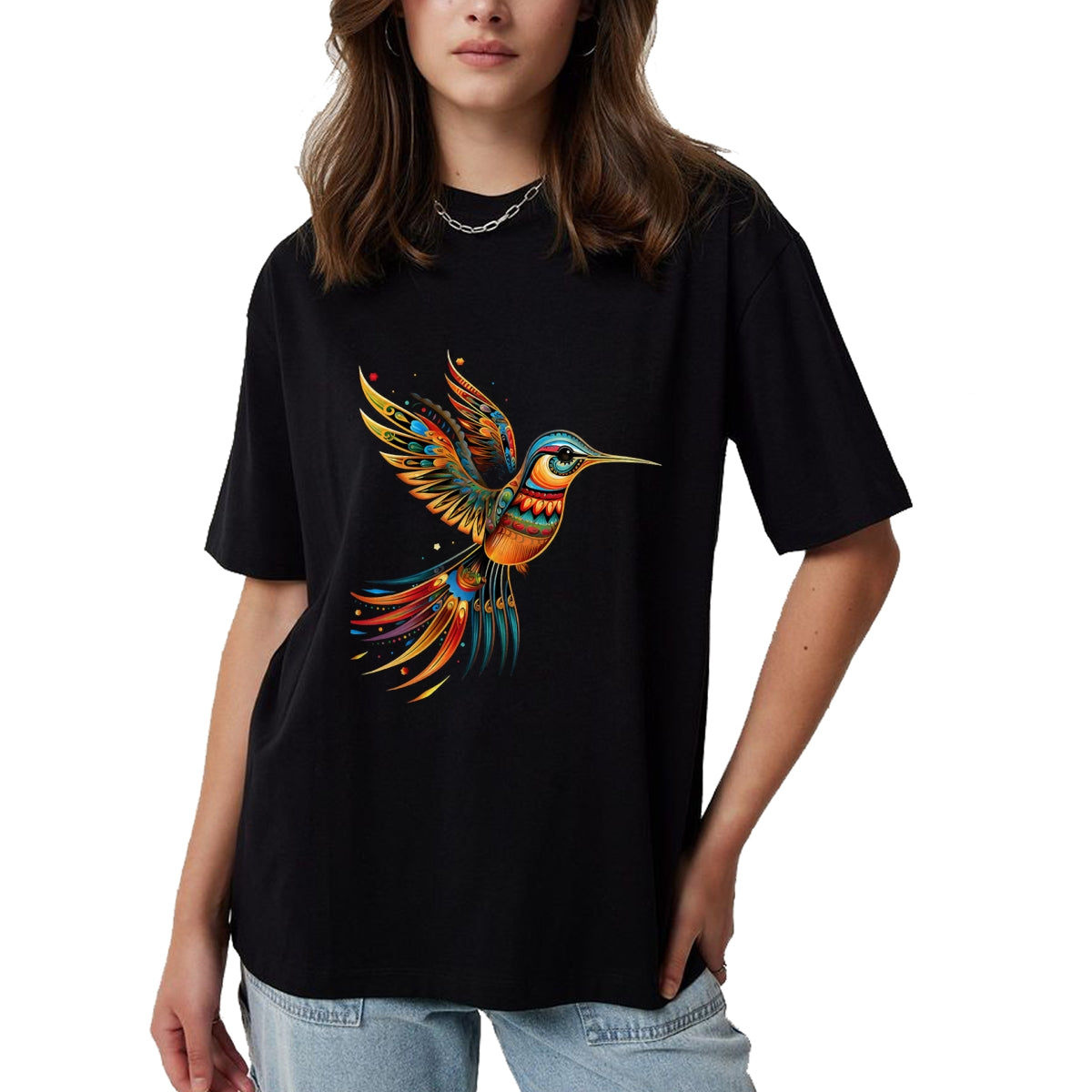 Native American T-Shirts, Vintage Native American Unisex T-Shirt/Hoodie/Sweatshirt HLT00 - Hummingbird Indian Tribal Art Indian Indigenous T-Shirt (1)
