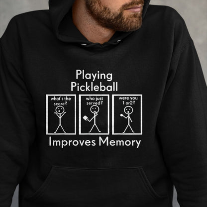 Funny Pickleball Shirt, Pickleball Lover Unisex T-Shirt/Hoodie/Sweatshirt HLT00 - Playing Pickleball Improves Memory Player for Men Women Tee T-Shirt