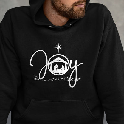 Christian Tee, Christian Faith Unisex T-Shirt/Hoodie/Sweatshirt HLT00 - Christian Christmas Joy Jesus Nativity Scene Faith Gift Long Sleeve T-Shirt