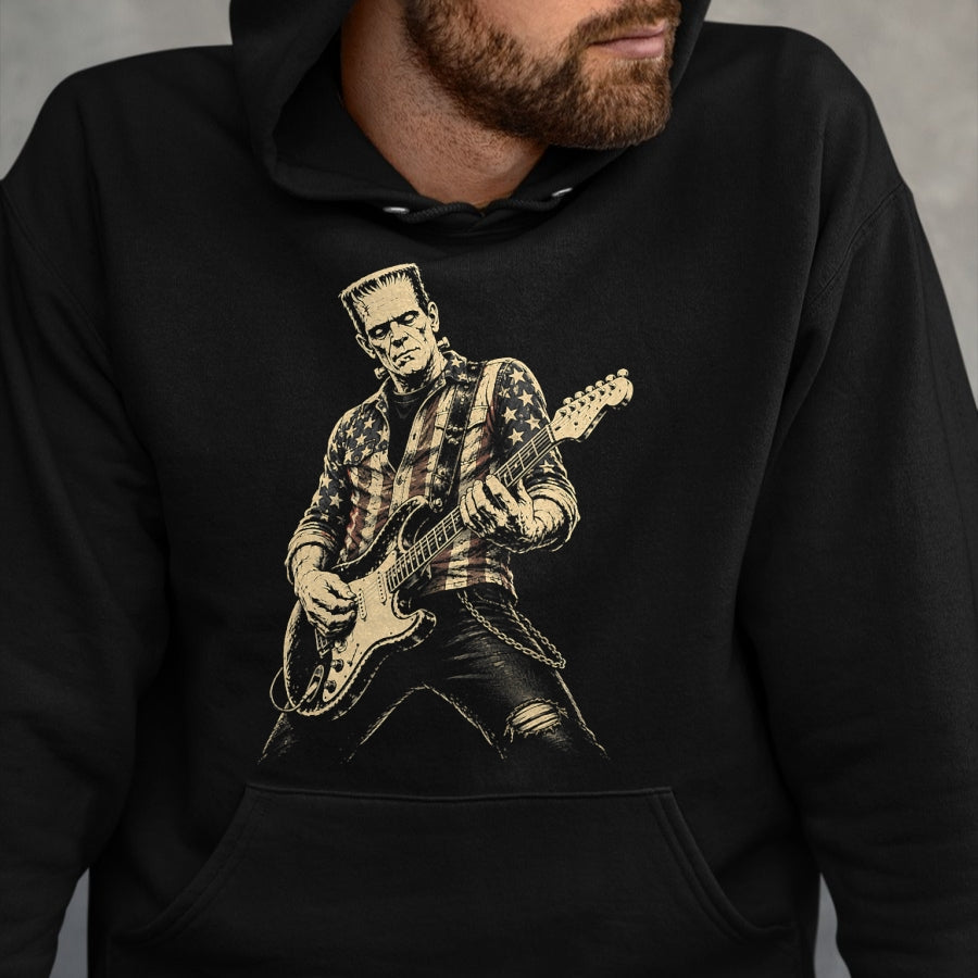 Guitar Lover Shirt, Funny Guitar UnisexT-Shirt/Hoodie/Sweatshirt HLT00 - Guitar Lovers Halloween Horror Frankenstein Playing Guitar T-Shirt