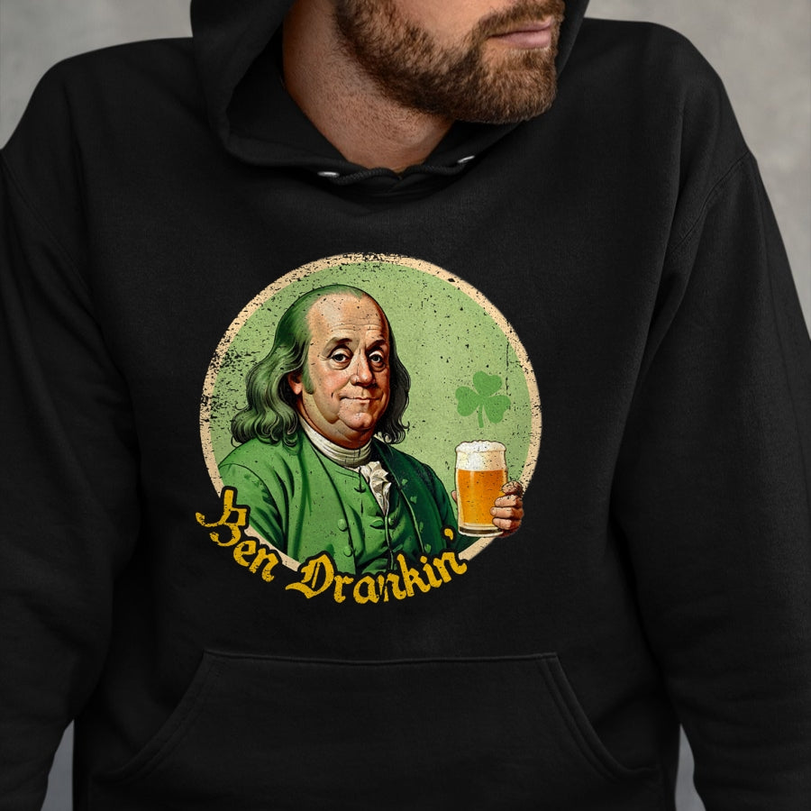 Patrick Day Shirts for Family, Funny Patrick Day shirts, st patrick's day Unisex T-Shirt/Hoodie/Sweatshirt HLT00 - Ben Drankin Shenanigan Clover Irish Shamrock St Patrick Day T-Shirt