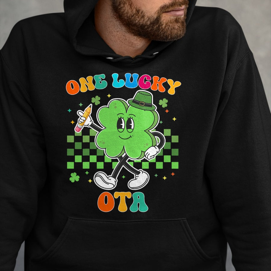 Patrick Day Shirts for Family, Funny Patrick Day shirts, st patrick's day Unisex T-Shirt/Hoodie/Sweatshirt HLT00 - Vintage One Lucky OTA St Patrick Day School Assistant T-Shirt