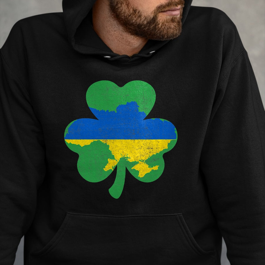 Patrick Day Shirts for Family, Funny Patrick Day shirts, st patrick's day Unisex T-Shirt/Hoodie/Sweatshirt HLT00 - Irish Shamrock Good Luck Ukrainians Ukraine Map Patrick Day T-Shirt