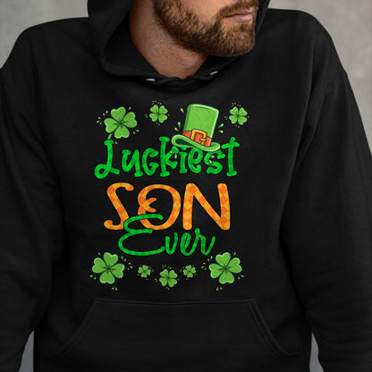 Patrick Day Shirts for Family, Funny Patrick Day shirts, st patrick's day Unisex T-Shirt/Hoodie/Sweatshirt HLT00 - Boy St Patrick Day Luckiest Son Ever St Patricks Day T-Shirt