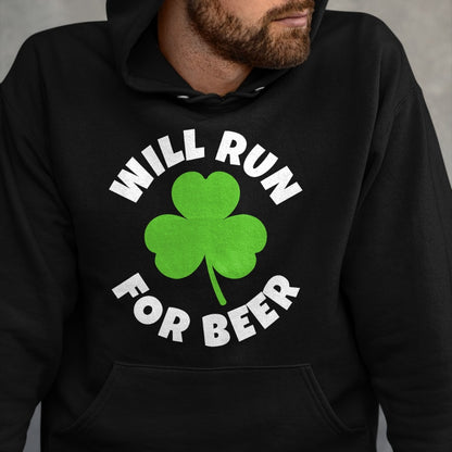 Patrick Day Shirts for Family, Funny Patrick Day shirts, st patrick's day Unisex T-Shirt/Hoodie/Sweatshirt HLT00 - Will Run For Beer Funny St. Patrick Day Irish Running Runner T-Shirt