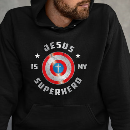 Christian Tee, Christian Faith Unisex T-Shirt/Hoodie/Sweatshirt HLT00 - Jesus is My Superhero Fun Christian Religious T-Shirt