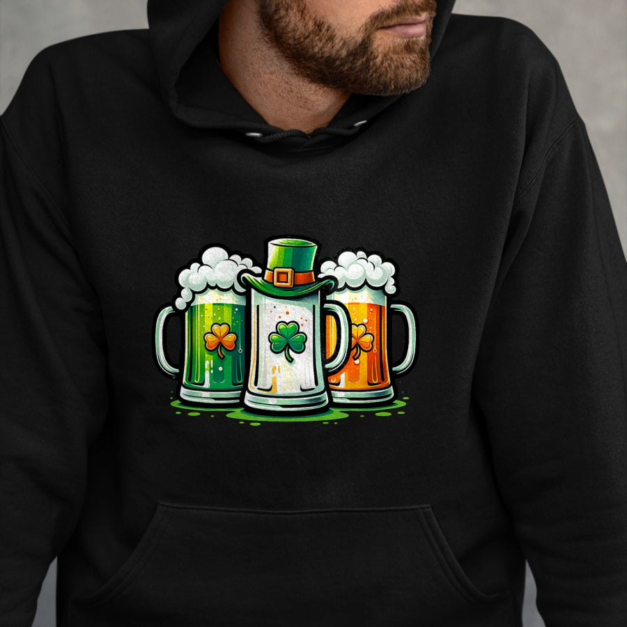 Patrick Day Shirts for Family, Funny Patrick Day shirts, st patrick's day Unisex T-Shirt/Hoodie/Sweatshirt HLT00 - St. Patrick Day Irish Ireland Flag Green Beer Lover T-Shirt