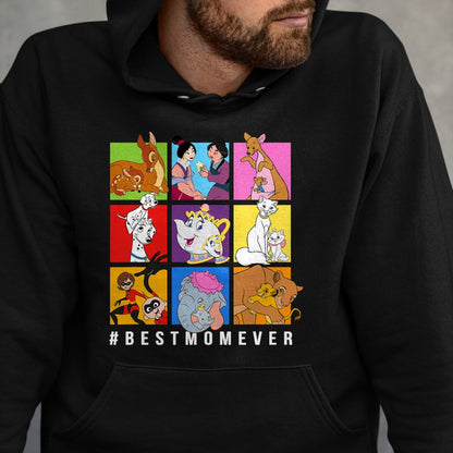 Gift for Mom Shirt, Funny Mom Unisex T-Shirt/Hoodie/Sweatshirt HLT00 - Disney Characters BestMomEver Mother_s Day T-Shirt