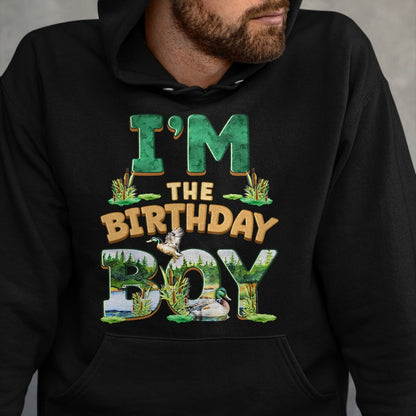 Gift for Dad Shirt, Funny Dad Unisex T-Shirt/Hoodie/Sweatshirt HLT00 – Im The Birthday Boy One Lucky Duck 1st First Family Party T-Shirt