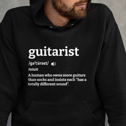 Guitar Lover Shirt, Funny Guitar UnisexT-Shirt/Hoodie/Sweatshirt HLT00 - Guitarist Definition A Human Who Owns More Guitars T-Shirt