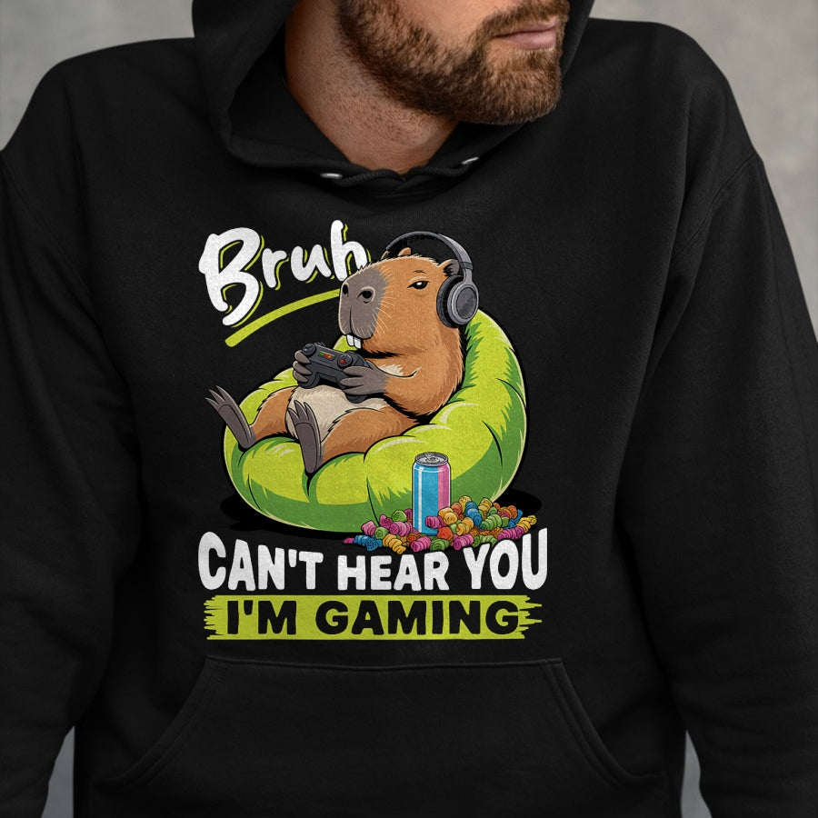 Cute Capybara Shirt, Funny Capybara Unisex T-Shirt/Hoodie/Sweatshirt HLT00 - Capybara Gamer Gaming T-Shirt