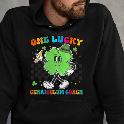 Patrick Day Shirts for Family, Funny Patrick Day shirts, st patrick's day Unisex T-Shirt/Hoodie/Sweatshirt HLT00 - Vintage One Lucky Curriculum Coach St Patrick Day School T-Shirt