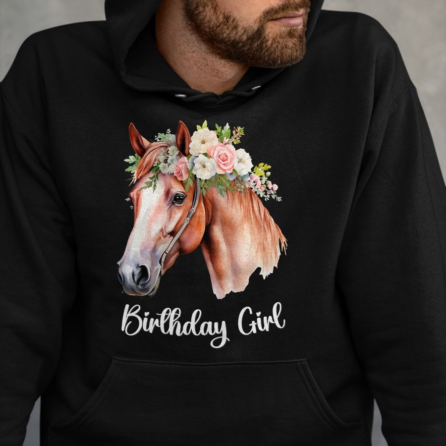Best Horse Lover Shirt , Funny Horse UnisexT-Shirt/Hoodie/Sweatshirt HLT00 - Horse Birthday Girl Party Outfit Pony Daughter Granddaughter T-Shirt