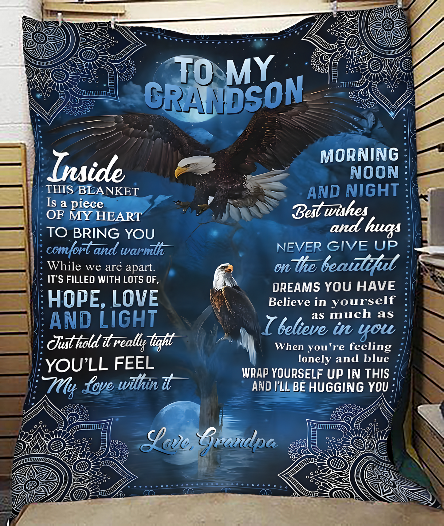 Special Gift For Your Grandson Blanket - From Grandpa (SKUB11-140)