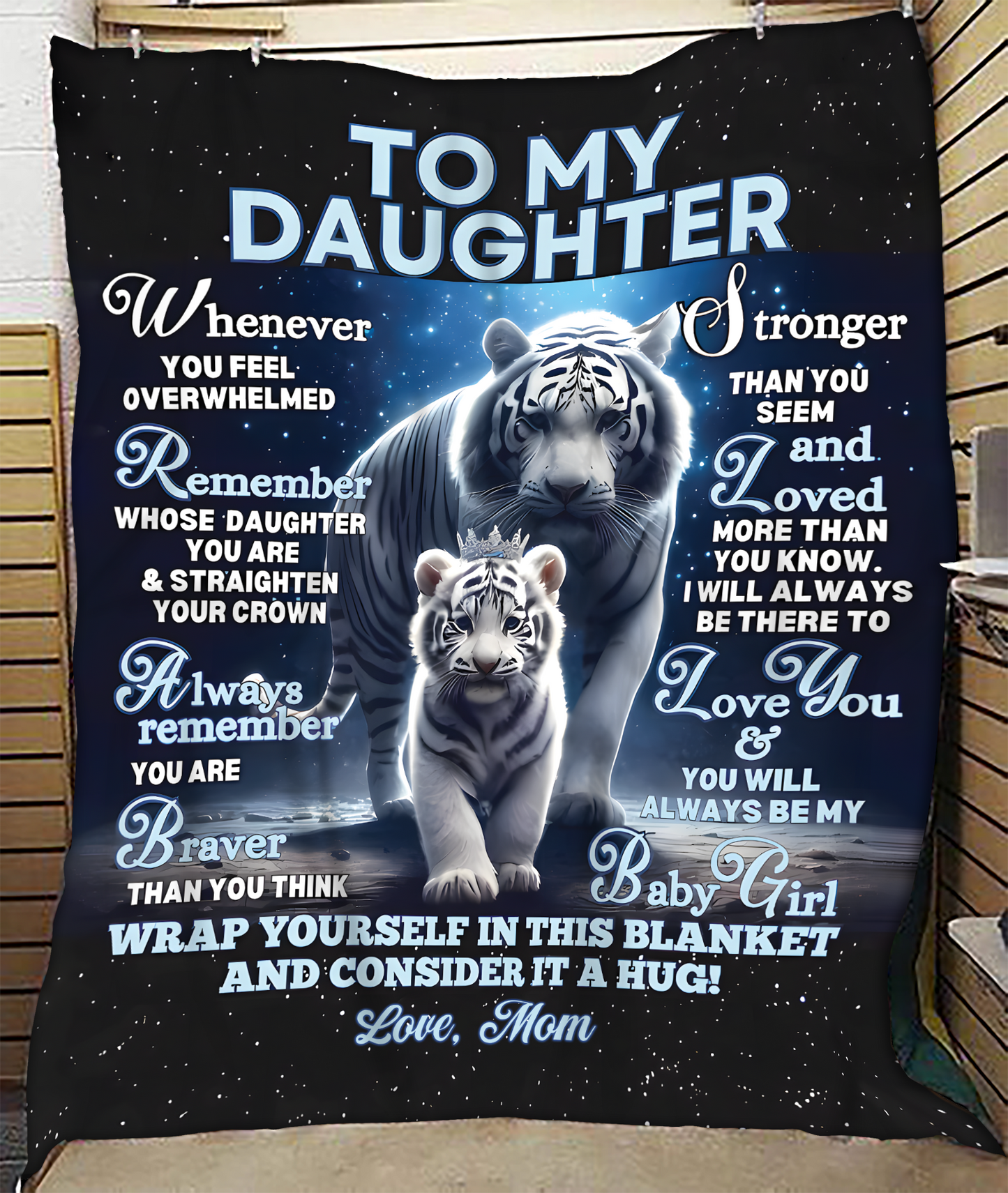 BLANKET FOR DAUGHTER – COMFORT & WARMTH GIFT FROM MOM Sherpa Fleece Quilt Blanket MTNN00 (SKUB12-153)
