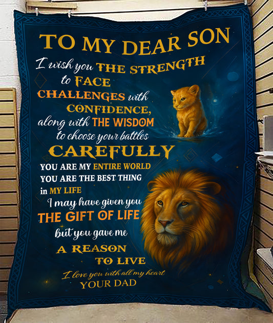 To My Son Blanket – A Hug You Can Hold from Dad