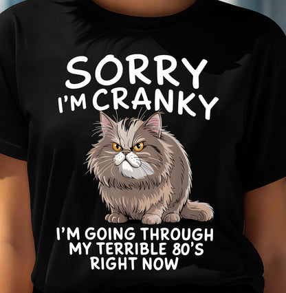 SORRY I AM CRANKY, 80'S - BIRTHDAY SHIRT FOR WOMEN - MTNN00 (SKU12-254)