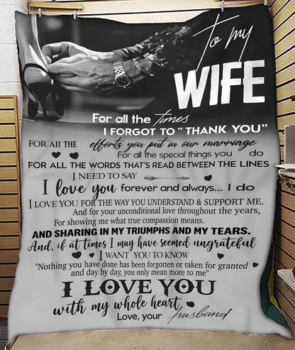To My Wife Blanket – A Love Story From Husband