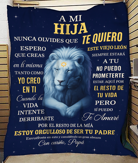 Manta para Hija – Regalo de Consuelo y Calidez de Papá Manta Acolchada de Forro Polar Sherpa NTTDsp (SKUB11-70)