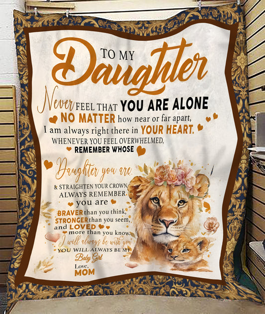 To My Cherished Daughter Blanket – A Comforting Gift of Love from Mom