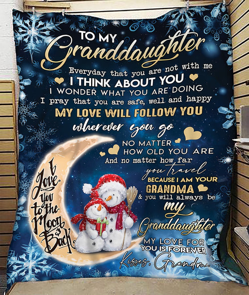 Special Gift For Your Granddaughter Blanket - From Grandma (SKUB11-06)