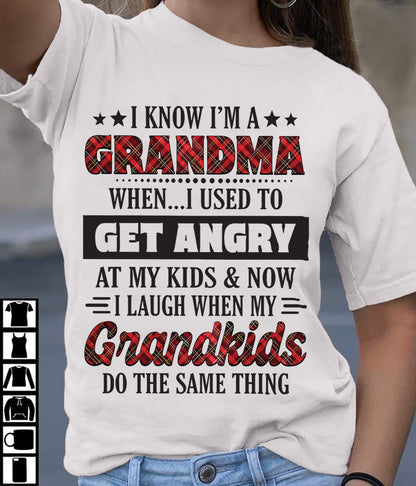 KNOW I'M A GRANDMA WHEN... I USED TO GET ANGRY AT MY KIDS & NOW I LAUGH WHEN MY GRANDKIDS DO THE SAME THING - from grandma HNDS00 (SKU07-111)