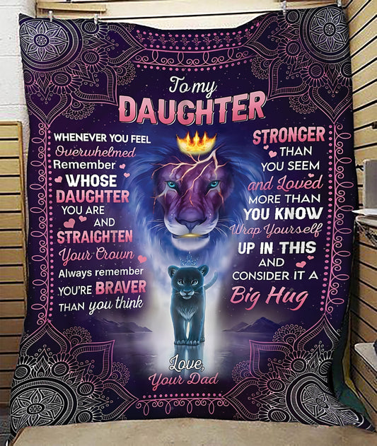 BLANKET FOR DAUGHTER – COMFORT & WARMTH GIFT FROM DAD Sherpa Fleece Quilt Blanket NTTD00 (SKUB10-106)