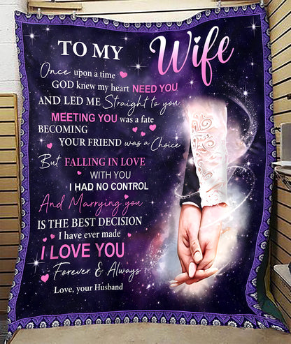 Special Gift For Wife Blanket - From Husband (SKU26B-01179)