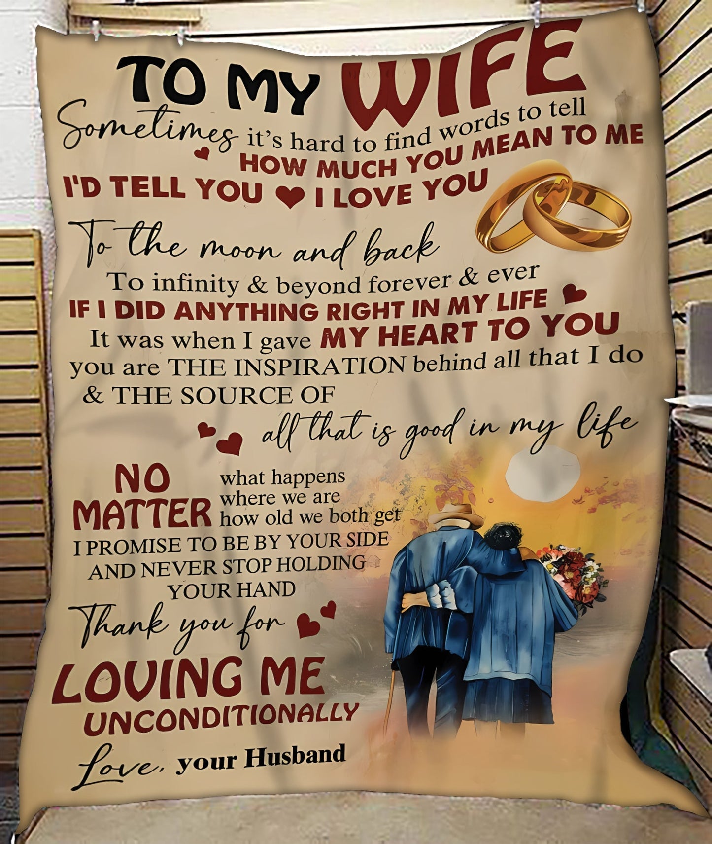 Special blanket for Wife From Husband blanket (SKU08-02)