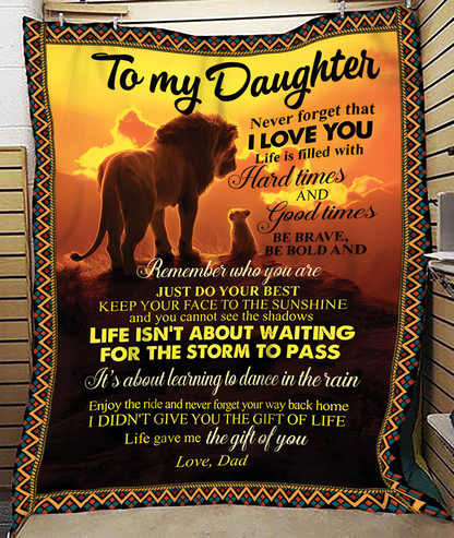 Special Gift For Your Daughter Blanket - From Dad (SKUB11-90)