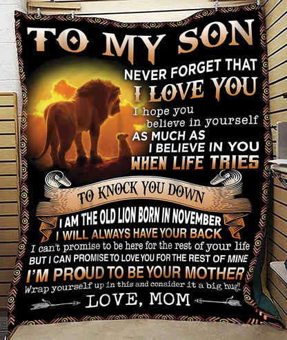 Special Gift For Your Son Blanket - From Mom (SKUB09-140-11) FULL