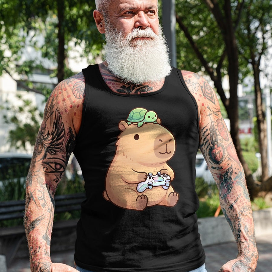 Cute Capybara Shirt, Funny Capybara Unisex T-Shirt/Hoodie/Sweatshirt HLT00 - Cute Capybara Anime Gamer Turtle Funny Graphic Kawaii T-Shirt