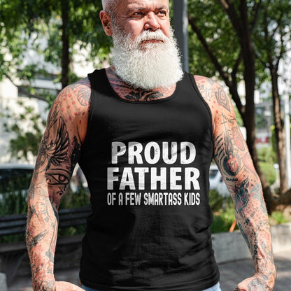 Gift for Dad Shirt, Funny Dad Unisex T-Shirt/Hoodie/Sweatshirt HLT00 – Proud Father Of A Few Smartass Kids, Funny Fathers Day T-Shirt